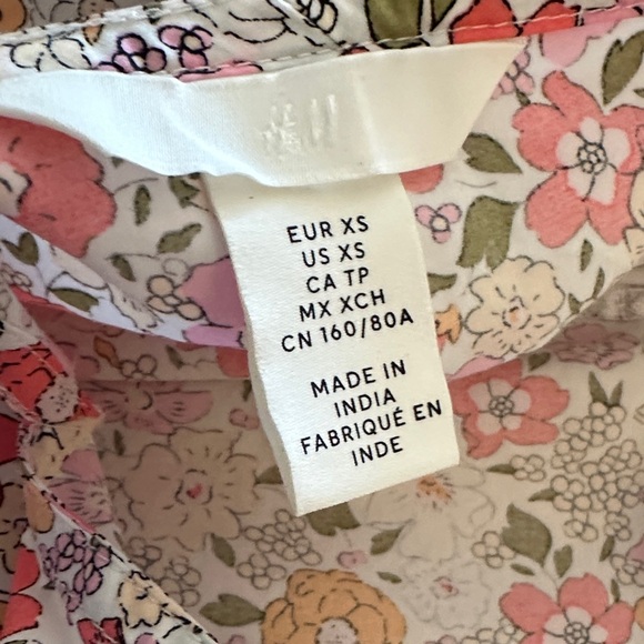 H&M Floral Long Sleeve Dress - Pink and White - Picture 2 of 5